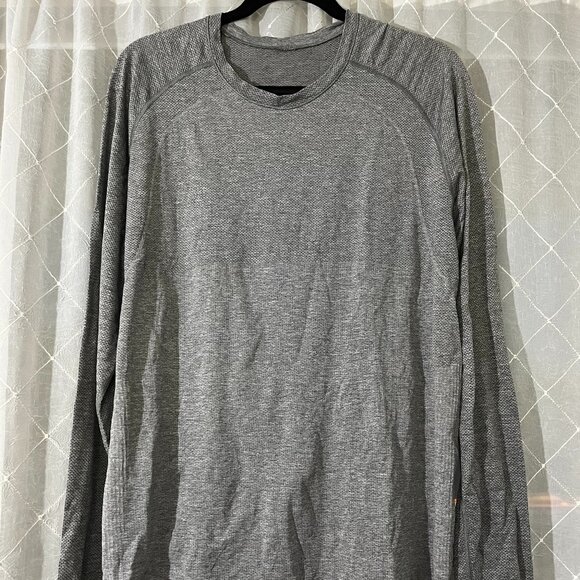 grey lululemon long sleeve size L - Picture 1 of 5